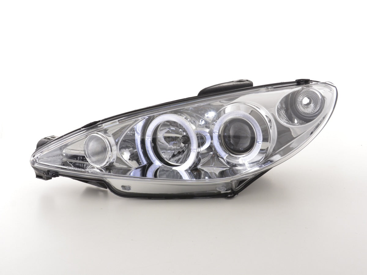 Scheinwerfer Set Peugeot 206 Typ S16 99- 02-05 chrom Scheinwerfer Set Peugeot 206 Typ S16 99- 02-05 chrom